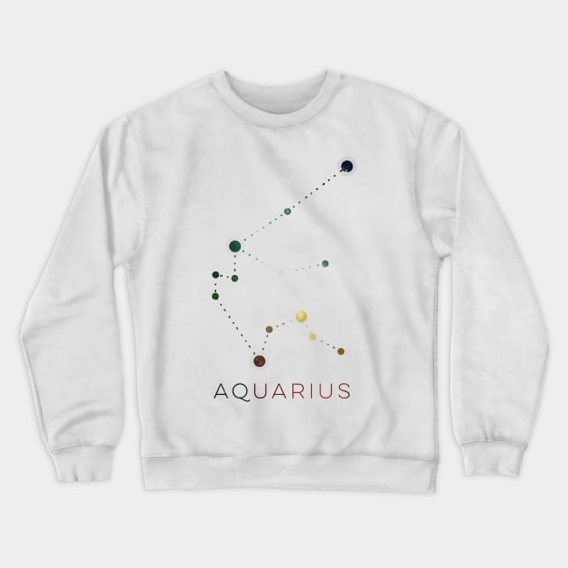 AQUARIUS STAR CONSTELLATION ZODIAC SIGN Crewneck Sweatshirt by deificusArt